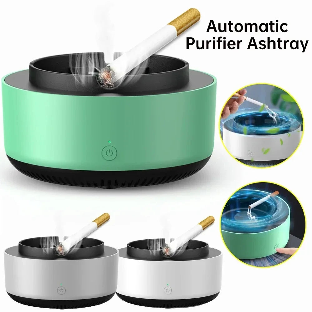 SmokeFree™ – Cenicero Portátil con Purificador de Aire