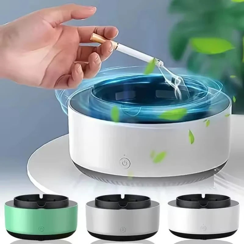 SmokeFree™ – Cenicero Portátil con Purificador de Aire