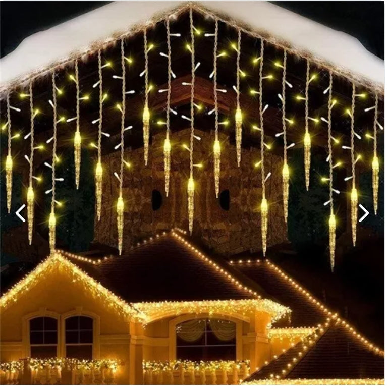 Cascada Led Lluvia Gotas De Agua 4 Mt