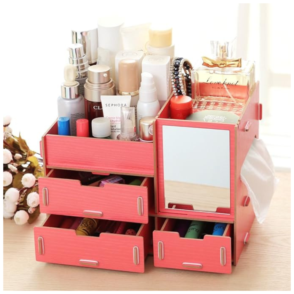 GlamDraw™ – Organizador de Maquillaje 4 Cajones