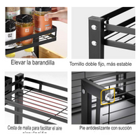 Mini Organizador Doble Acero con Estante