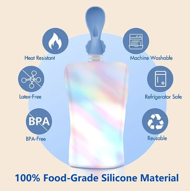 SET 5 CUCHARAS SILICONA PARA BEBES