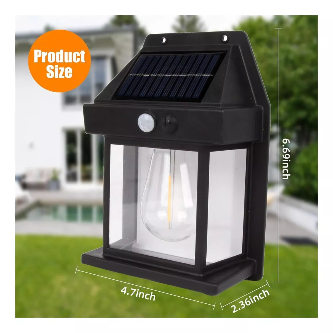 Farol Solar De Pared + Sensor Movimiento