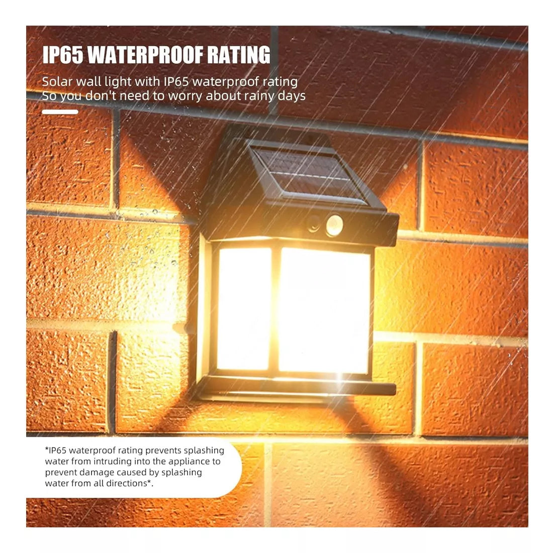 Farol Solar De Pared + Sensor Movimiento