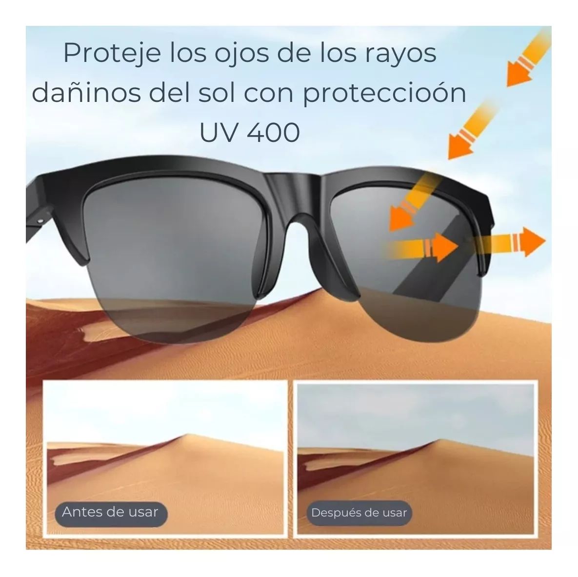 Gafas Inalambricas Inteligentes Tactil