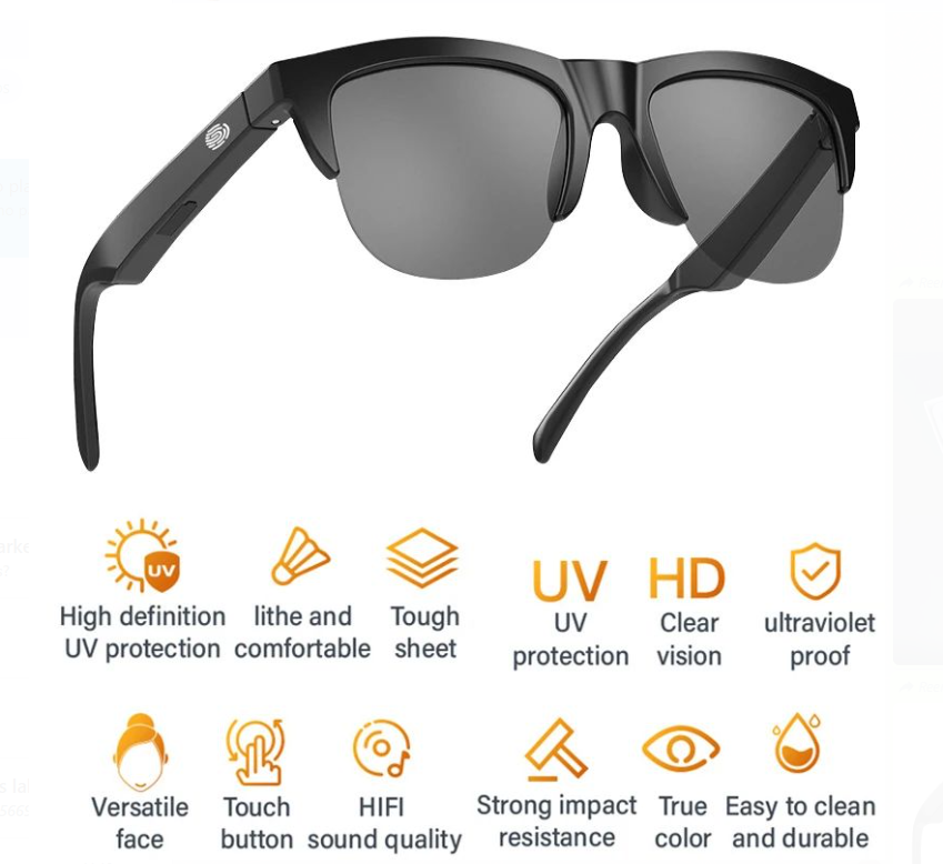 Gafas Inalambricas Inteligentes Tactil
