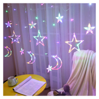 Cortina Led luna y estrellas