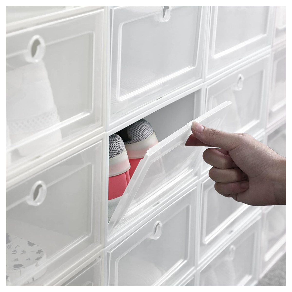 Caja de Zapatos Apilable Plegable