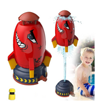 Juguete Cohete Lanza Agua Rojo