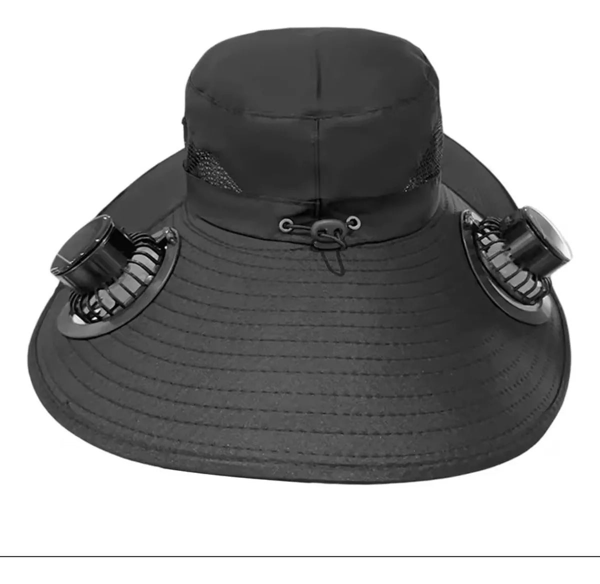 Sombrero Panel Solar Y Ventilador Recarg