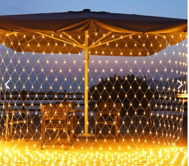 Malla Cortina Con Energia Solar 3x3 M